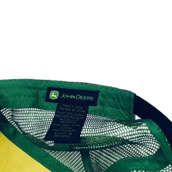 John Deere Men's One Size Black Green Yellow Baseball Cap Hat - Picture 4 of 6